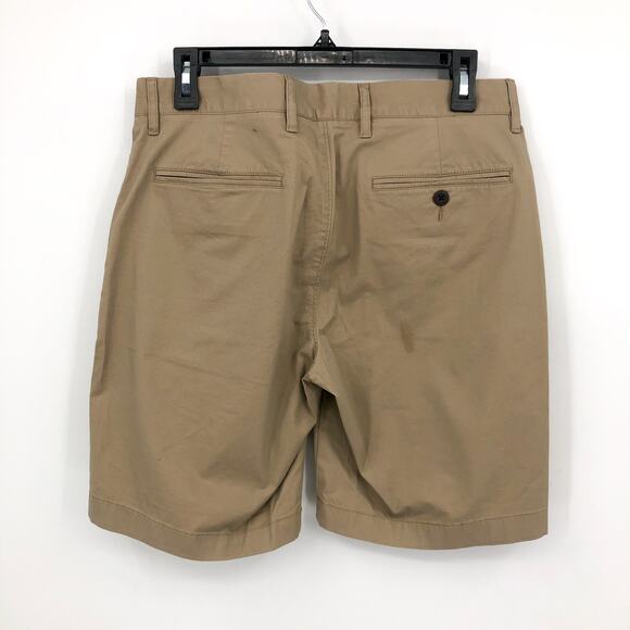 J.CREW Men's 9" Stretch Chino Shorts Size 29 Khaki Tan Flat Front High Rise NWT - Picture 6 of 13